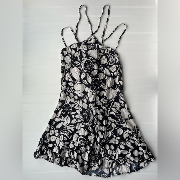 Anthropologie Sheer Black and White Mini Dress Casual Women’s NWT Large NEW - Picture 3 of 7